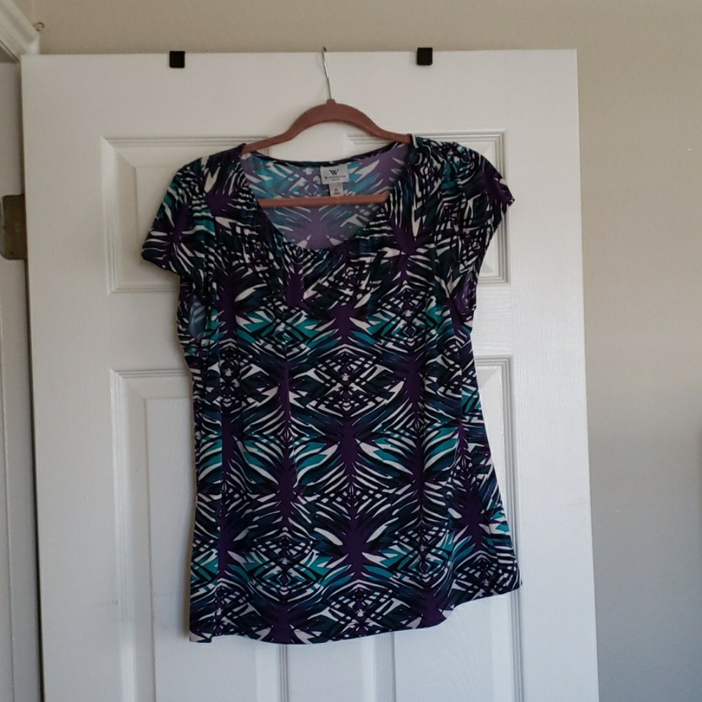 Teal and purple top